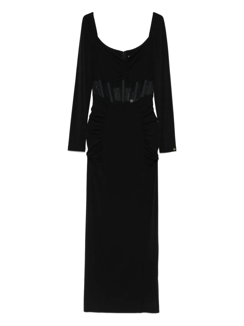 NISSA long-sleeve midi dress | Black | Image 1