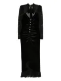 NISSA lace-trimmed midi dress - Black