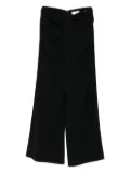 NISSA draped-front trousers - Black