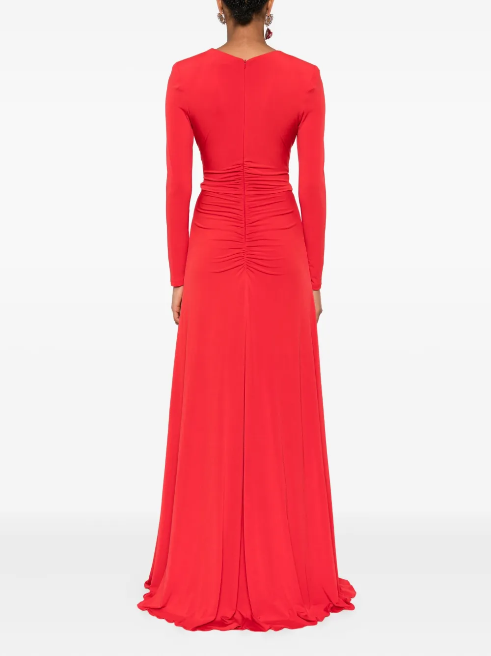NISSA Maxi-jurk met lange mouwen Rood