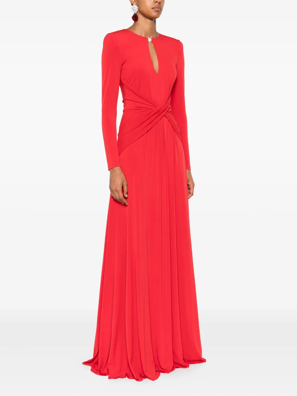 NISSA Maxi-jurk met lange mouwen Rood