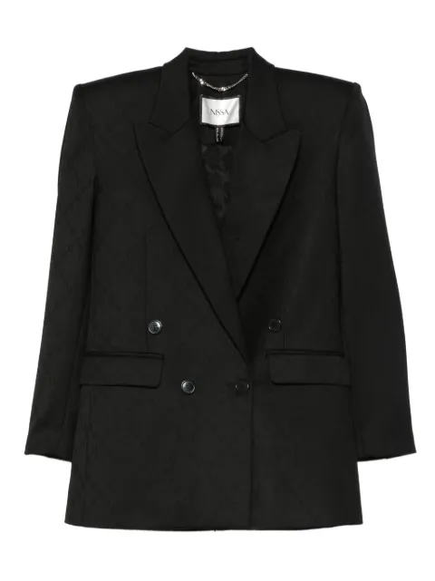 NISSA double-breasted textured jacket
