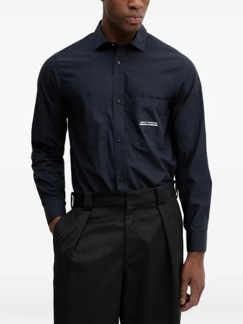 Armani Exchange camisa con bolsillos