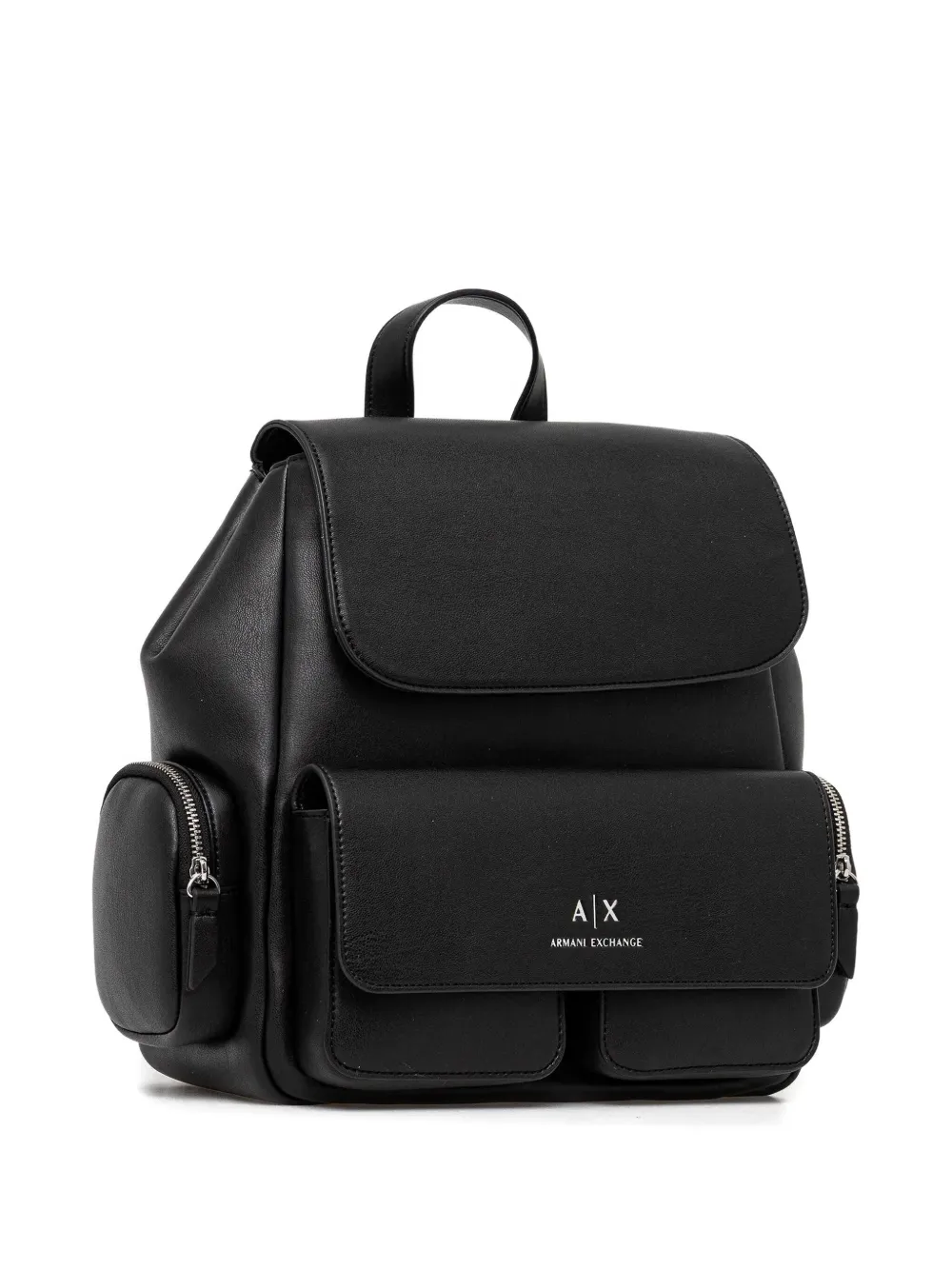 Armani Exchange Rugzak met klepzak en handgreep - Zwart