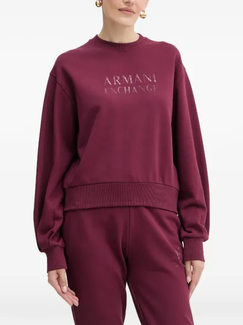 Armani Exchange logo crew neck top