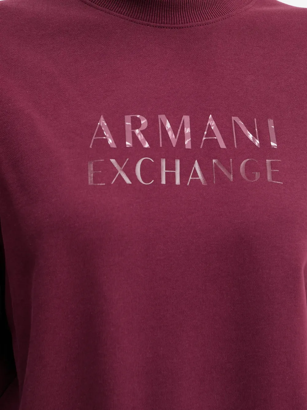 Armani Exchange Top met ronde hals en logo Rood