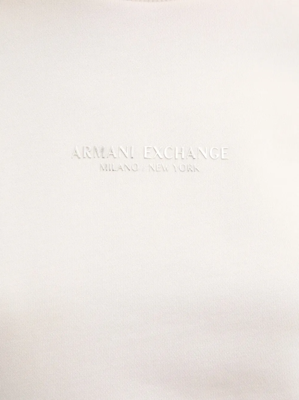 Armani Exchange Sweater met geribbelde manchetten Beige