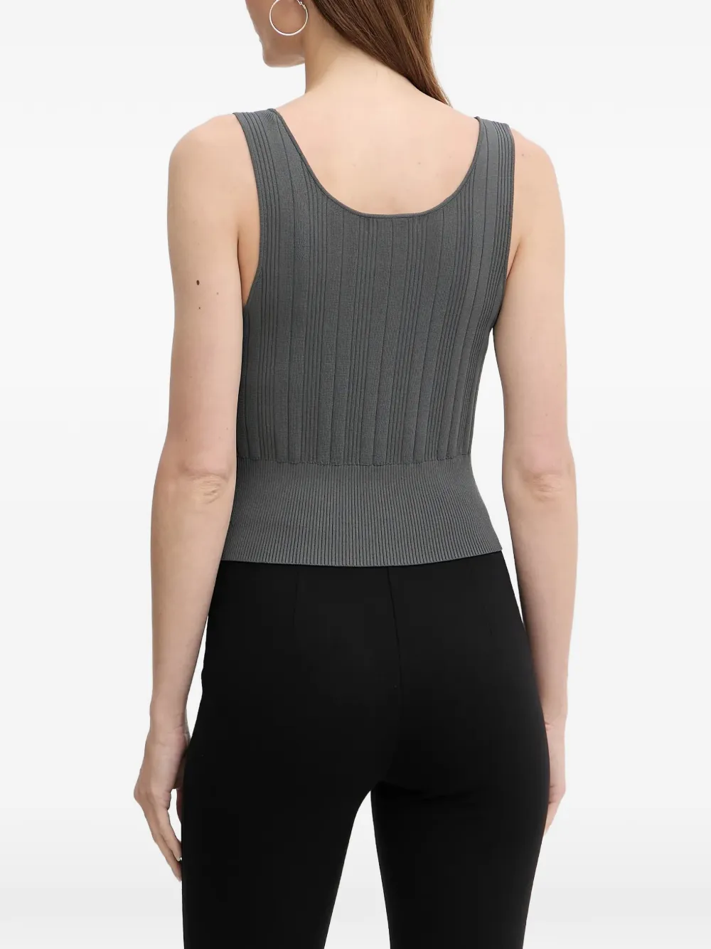  Armani Exchange Ribbed Top - Grey 