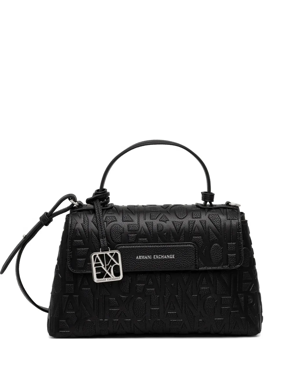 Armani Exchange Borsa a tracolla con logo goffrato - Nero