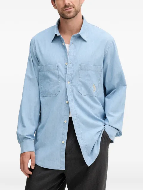 Armani Exchange pocket embroidered shirt