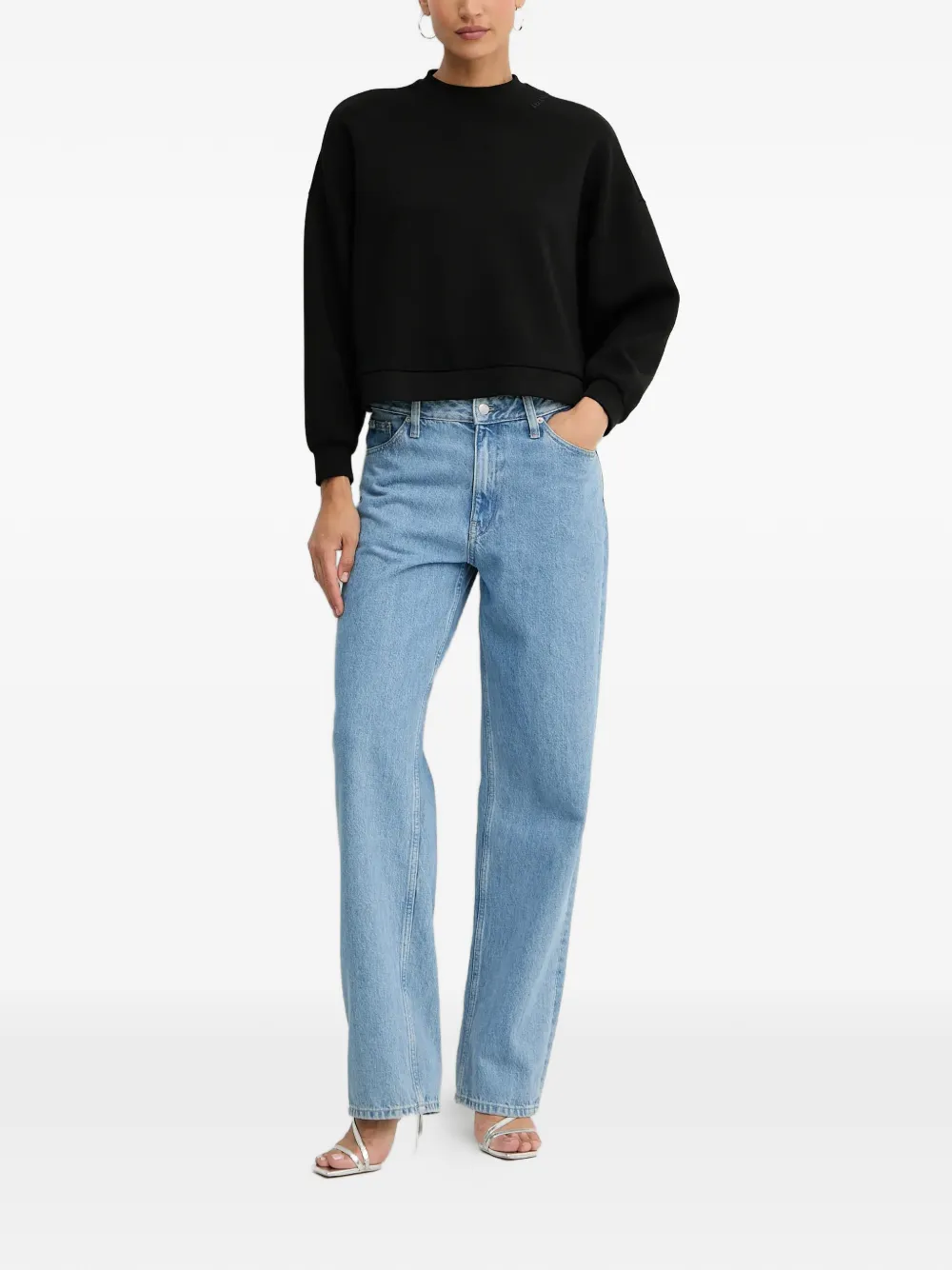 Armani Exchange Mock Neck Sweatshirt - Black 