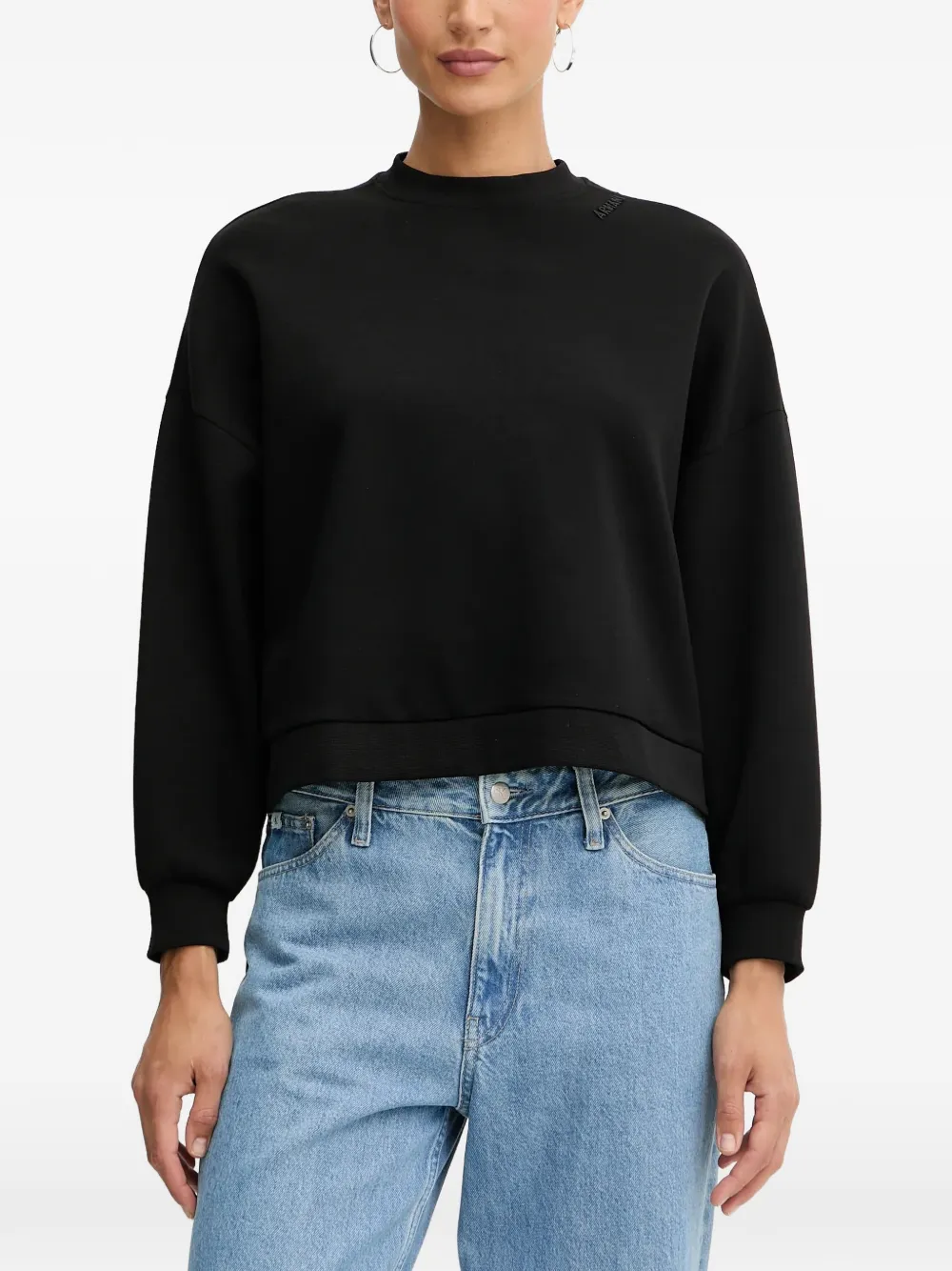 Armani Exchange mock neck sweatshirt - Nero