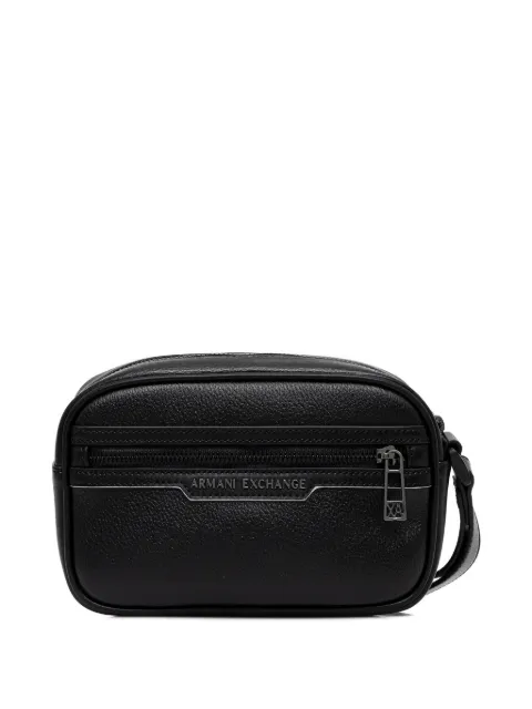 Armani Exchange logo-plaque wash bag