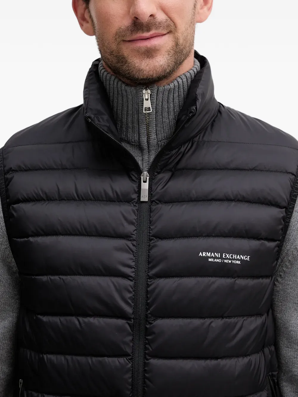 Armani Exchange Bodywarmer met rits Zwart