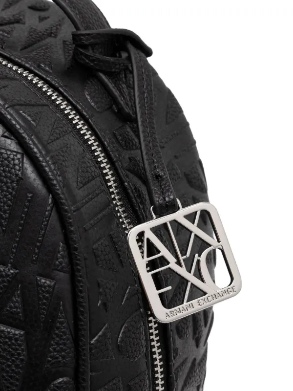 Armani Exchange ロゴエンボス バックパック | ブラック | FARFETCH JP
