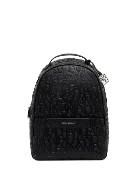 Armani Exchange embossed-logo backpack
