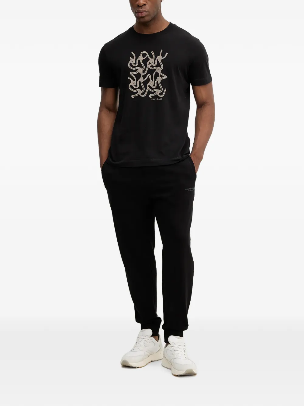 Armani Exchange Broek met trekkoord Zwart