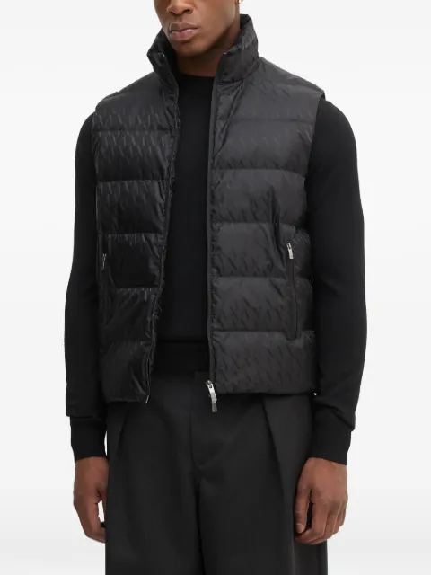 Armani Exchange logo-print quilted gilet