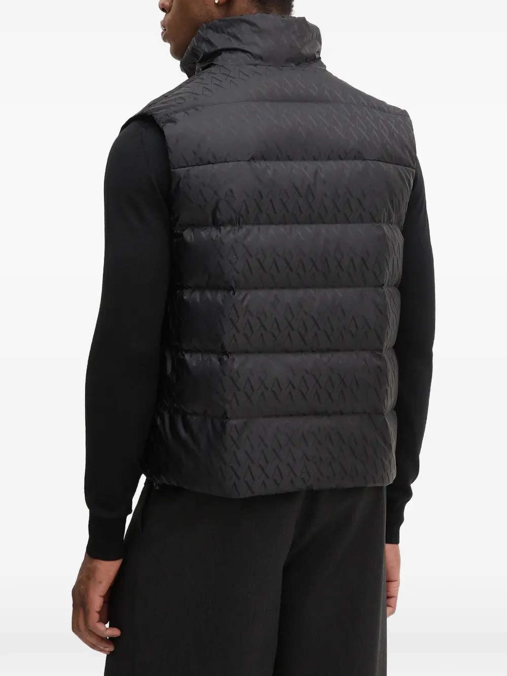 Armani Exchange Bodywarmer met logoprint Zwart