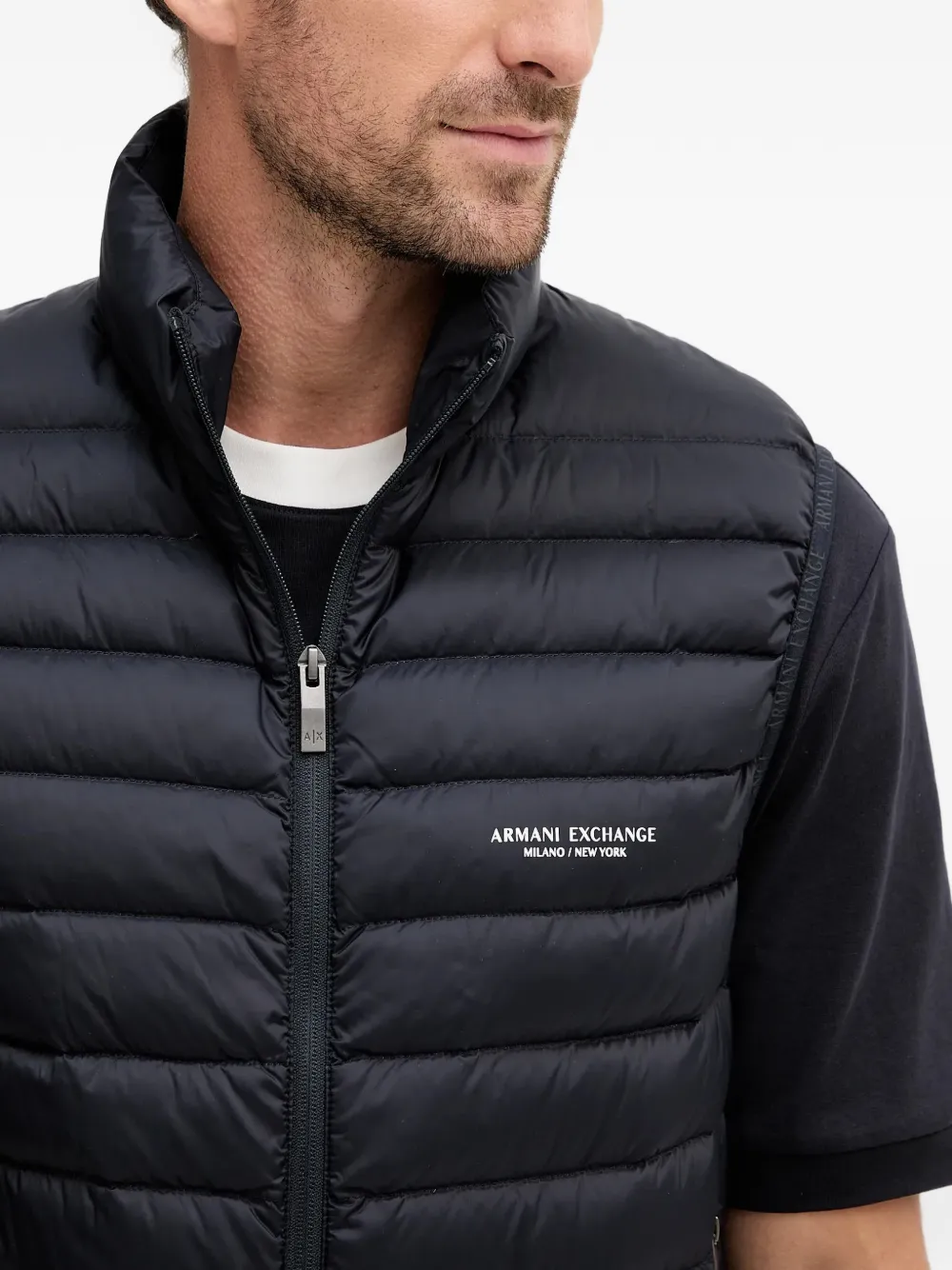 Armani Exchange Bodywarmer met rits Blauw