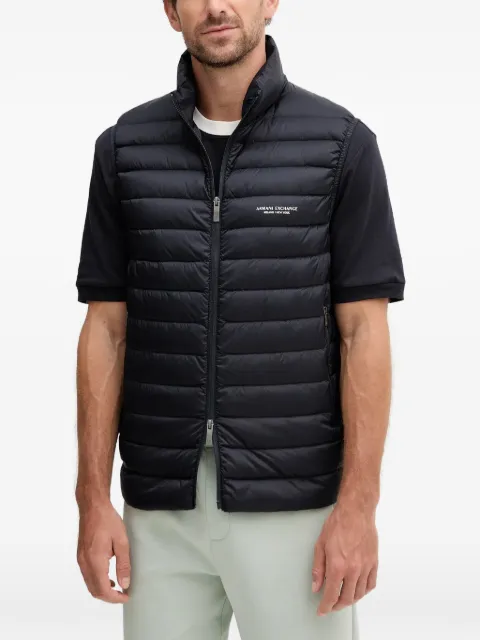 Armani Exchange chaleco capitonado con cierre