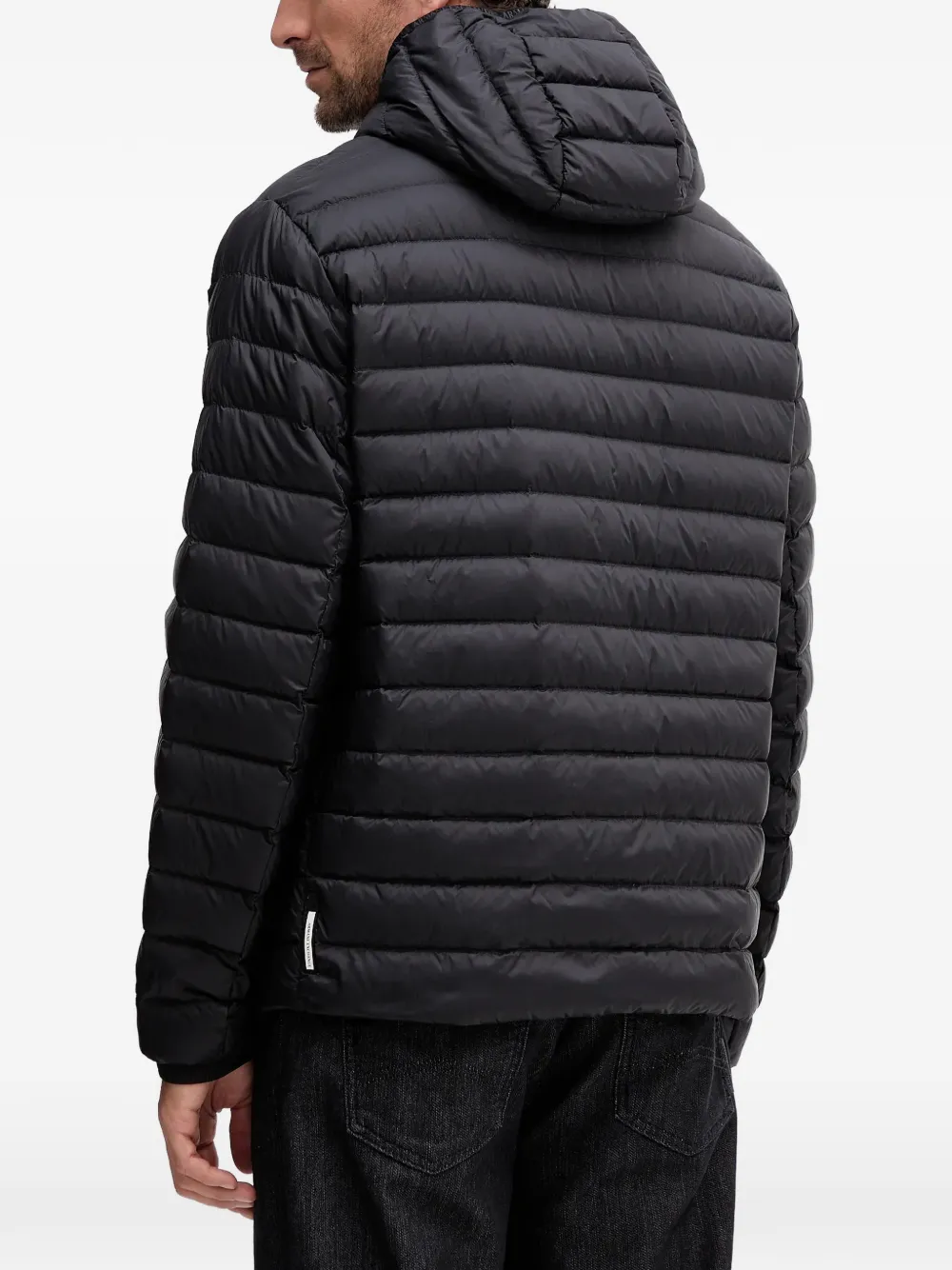  Armani Exchange Hooded Quilted Jacket - Black 
