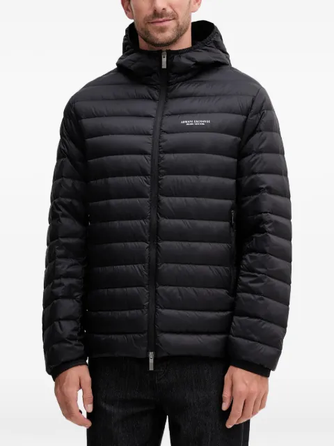 Armani Exchange hooded quilted jacket