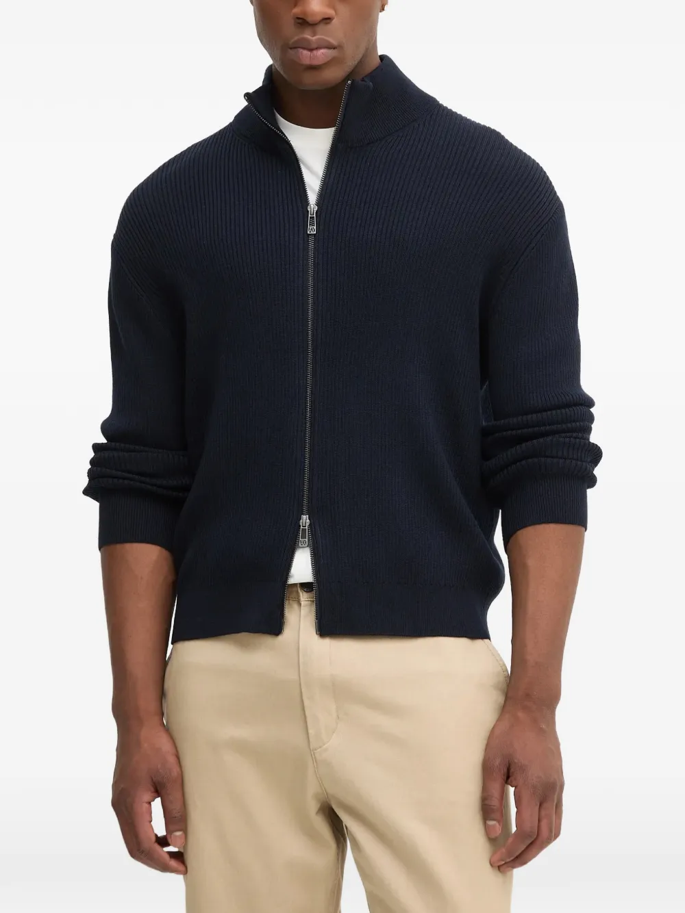 Armani Exchange zip-fastening cardigan - Blue