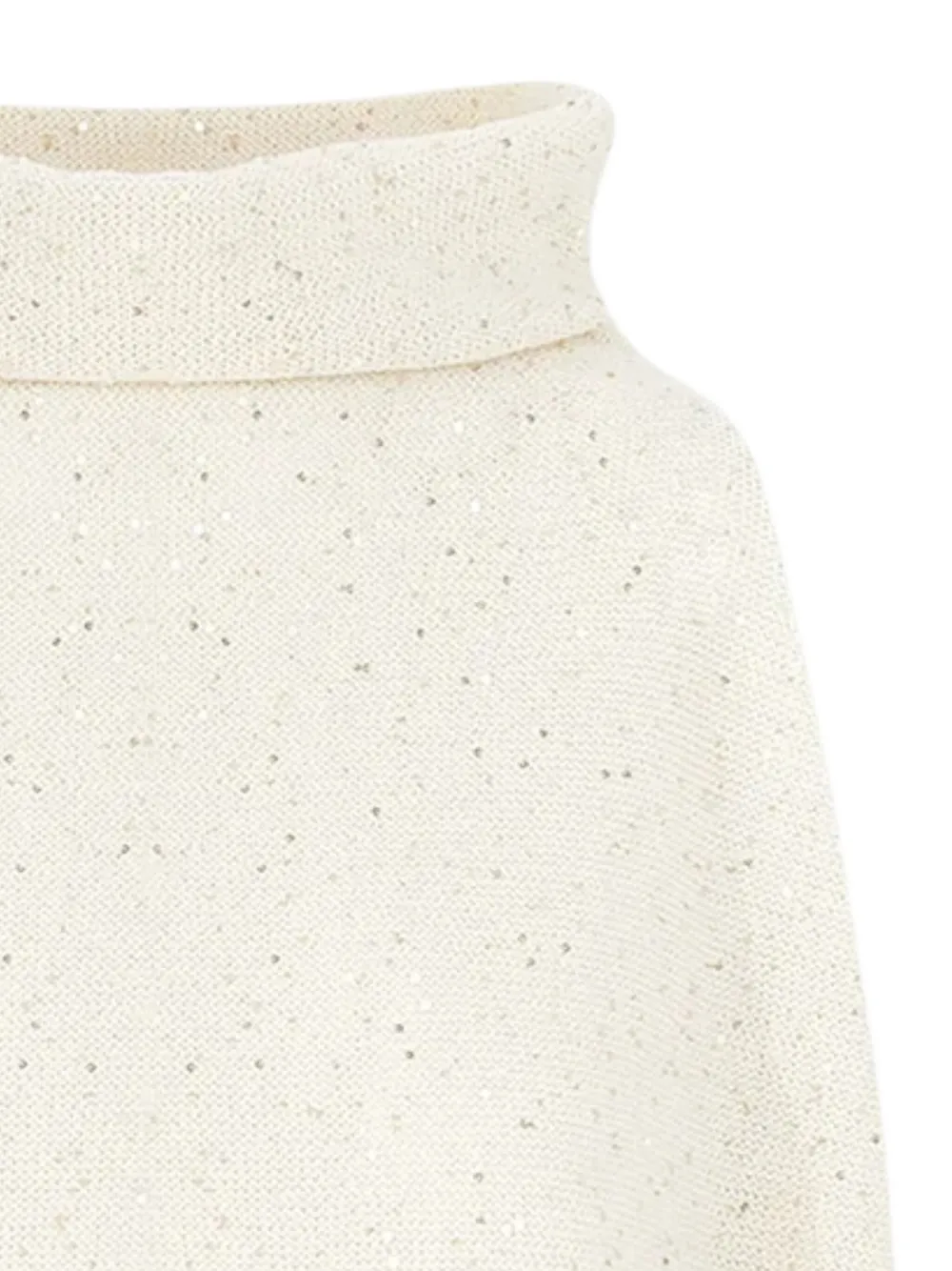 Lorena Antoniazzi Sequin-embellished Turtleneck Gilet In White