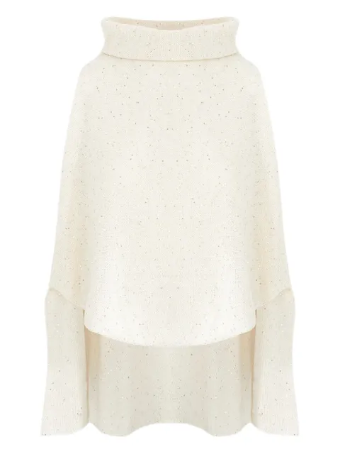 Lorena Antoniazzi sequin-embellished turtleneck gilet