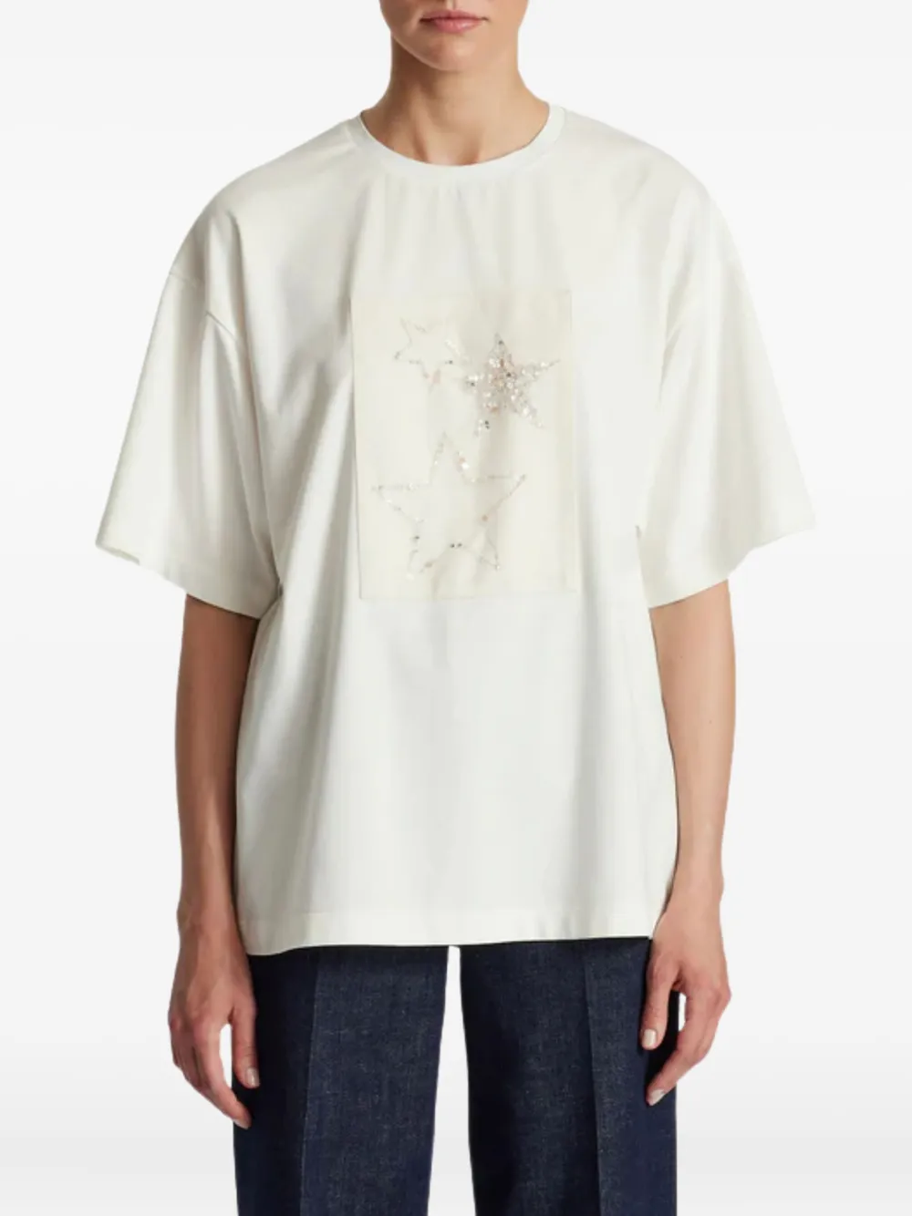 Lorena Antoniazzi star-embellished T-shirt | T-Shirts & Jersey Shirts | Image 2