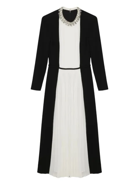Simkhai embellished pleated midi day dress
