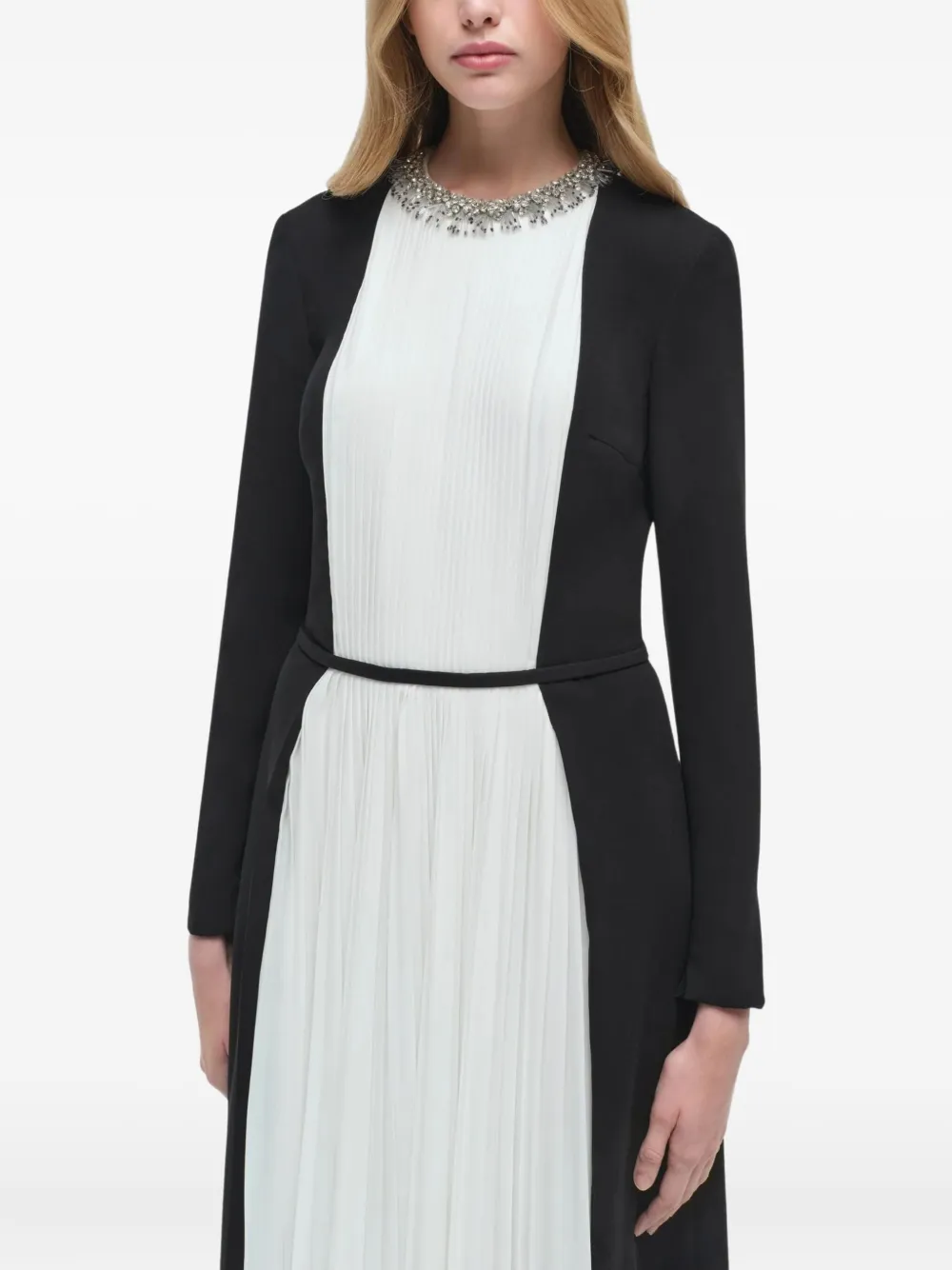 Simkhai Embellished Pleated Midi Day Dress In Multi