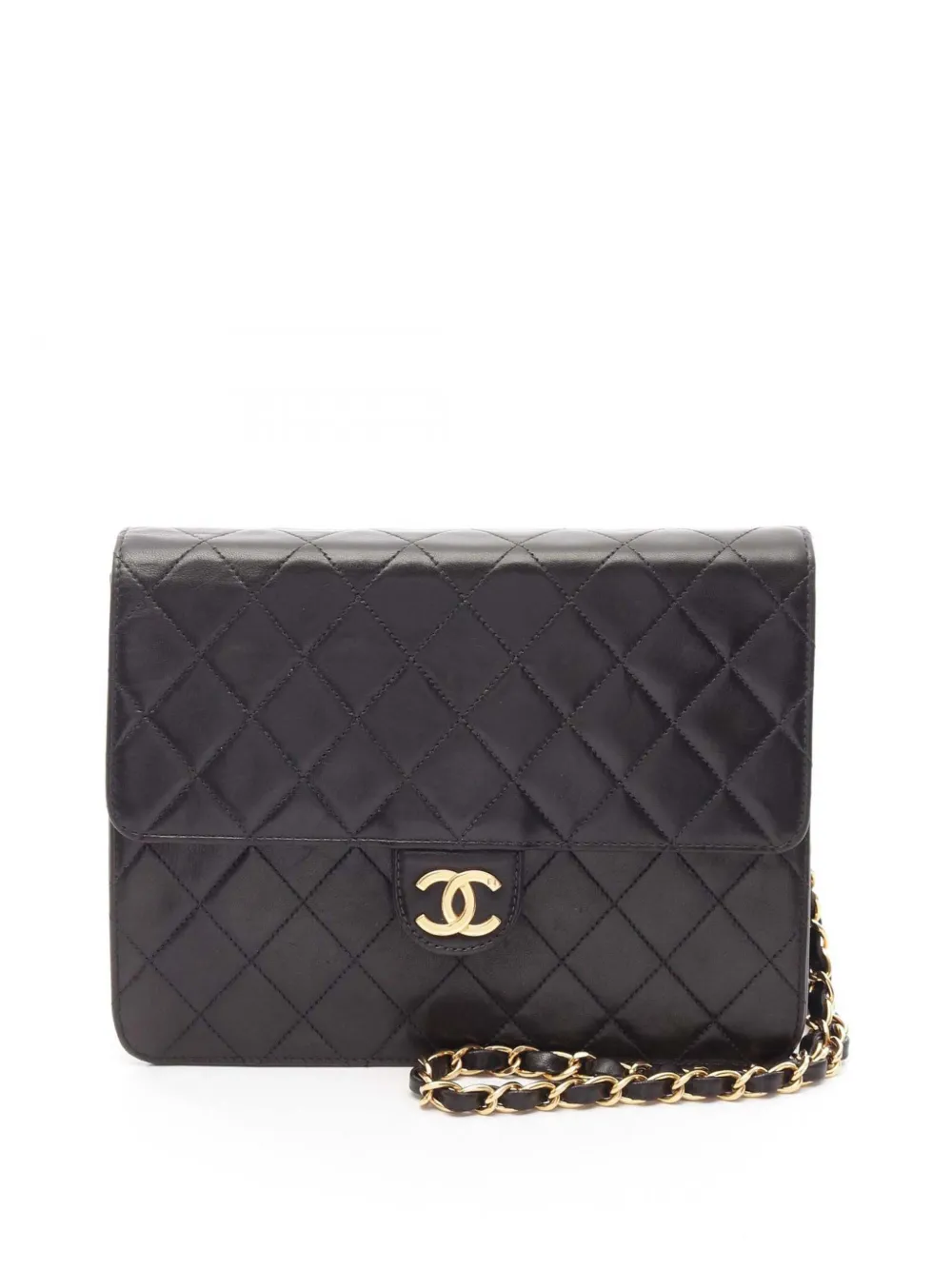 CHANEL Pre-Owned 1997-1999 ココマーク マトラッセ ラムスキン チェーン シングルフラップ ショルダーバッグ - CHANEL Pre-Owned 1997-1999 ココマーク マトラッセ ラムスキン チェーン シングルフラップ ショルダーバッグ -