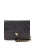 CHANEL Pre-Owned 1997-1999 CC Quilted Lambskin Chain Single Flap shoulder bag - Black