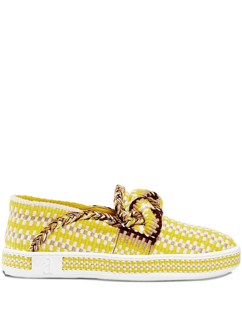 Antolina checked braided-detail espadrilles Yellow