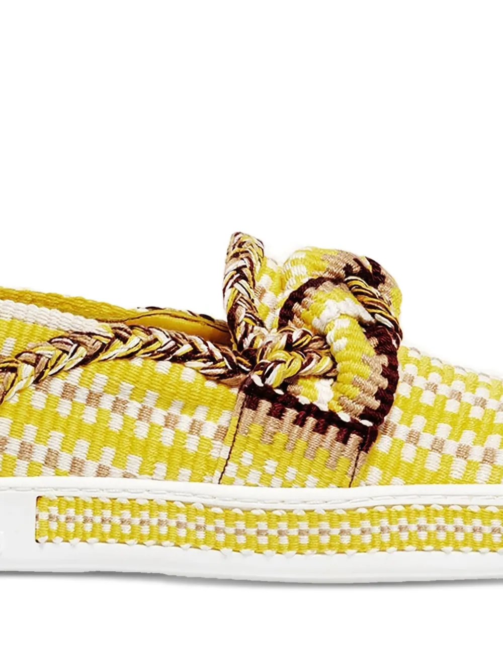 antolina checked braided-detail espadrilles Yellow