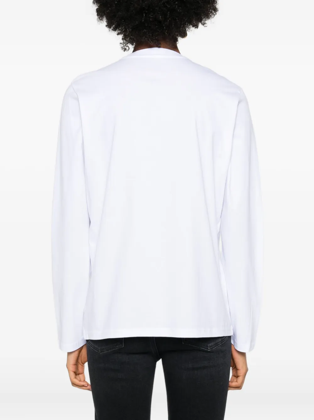 Elite Logo-print Long-sleeve Jersey In White