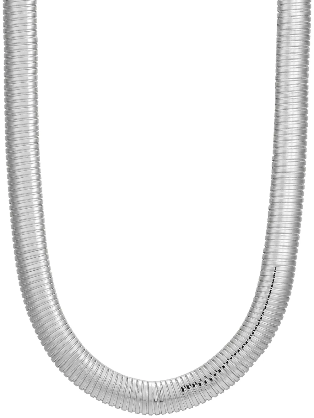 Luv Aj ribbed snake-effect chain necklace - Zilver