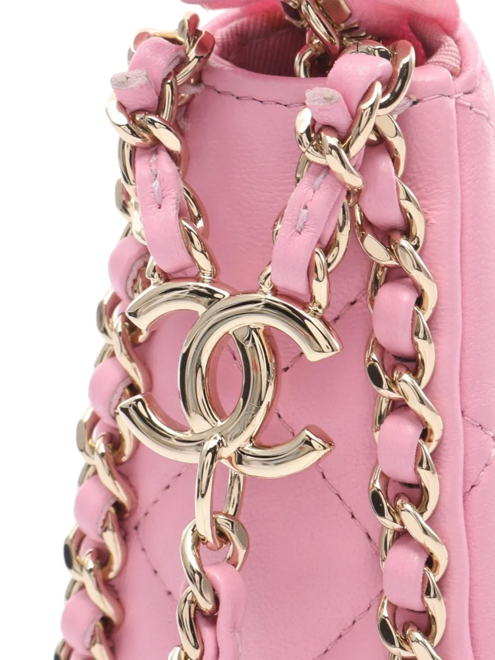 CHANEL Pre-Owned 2021-2025 Small Quilted Lambskin Chain Around Hook Hobo Bag crossbody bag | Pre-Owned | Image 2