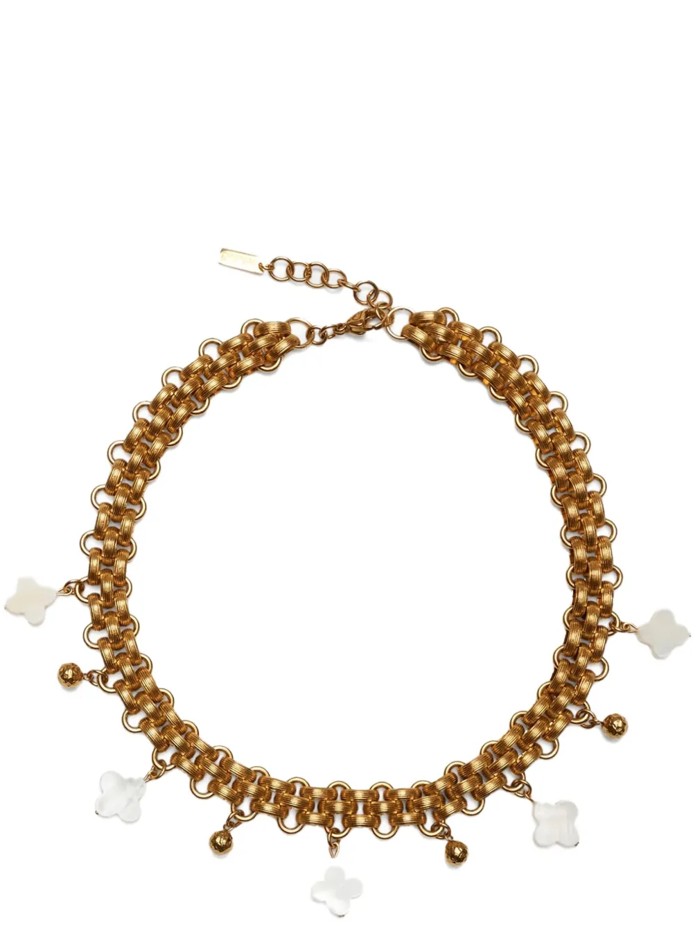 Labelled Jewellery Mia clover-embellished chain necklace - Goud
