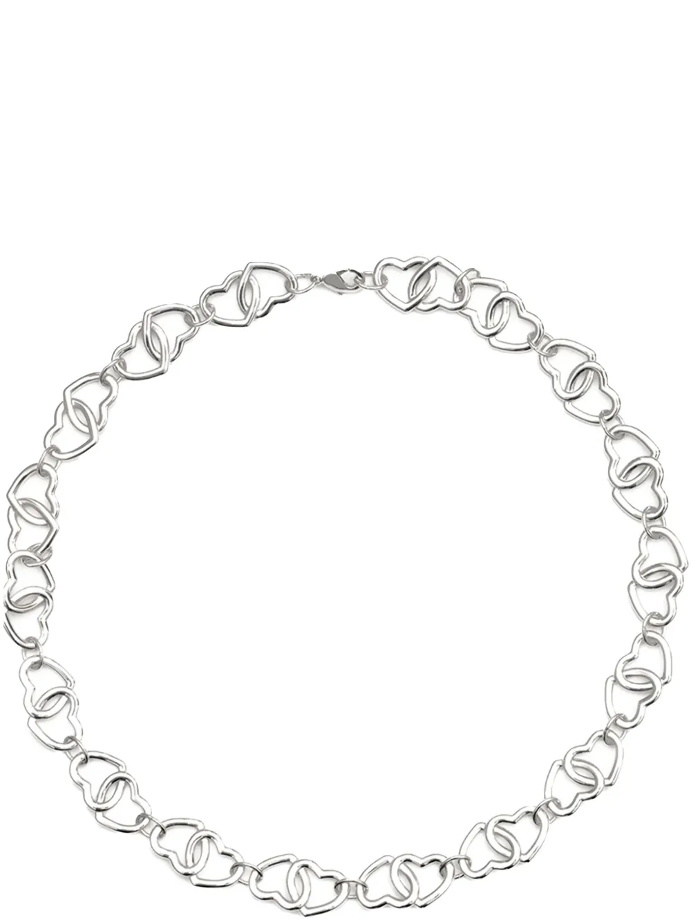 The Good Statement Heart-link Necklace In Gray