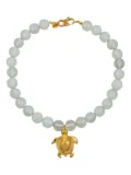 MAYOL Kailani turtle-pendant beaded necklace - Blue