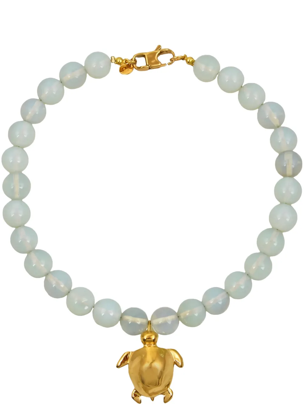 MAYOL Kailani turtle-pendant beaded necklace - Blauw