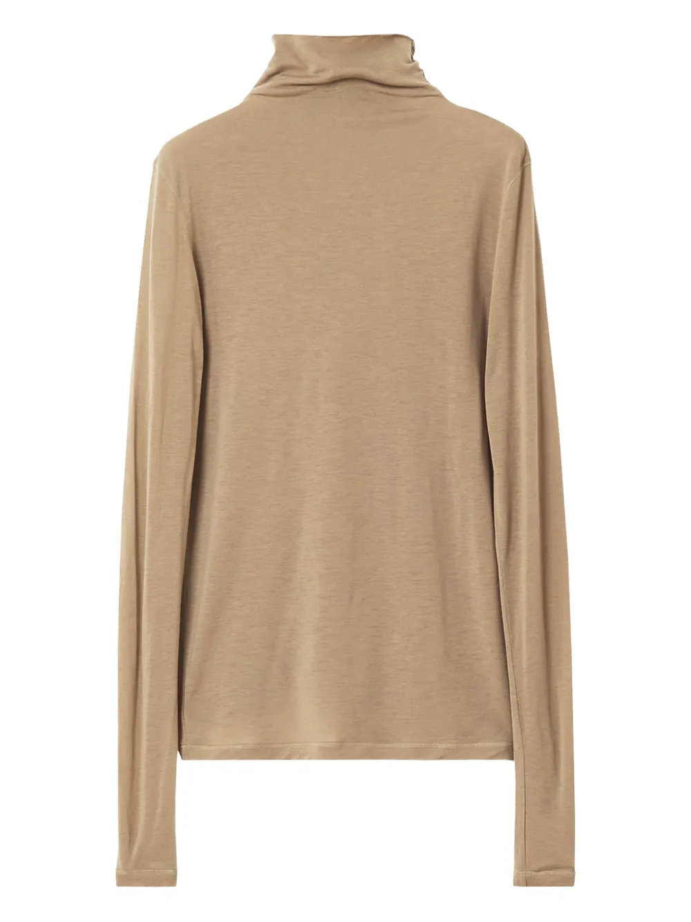 Rodebjer Kena top met col en lange mouwen Bruin