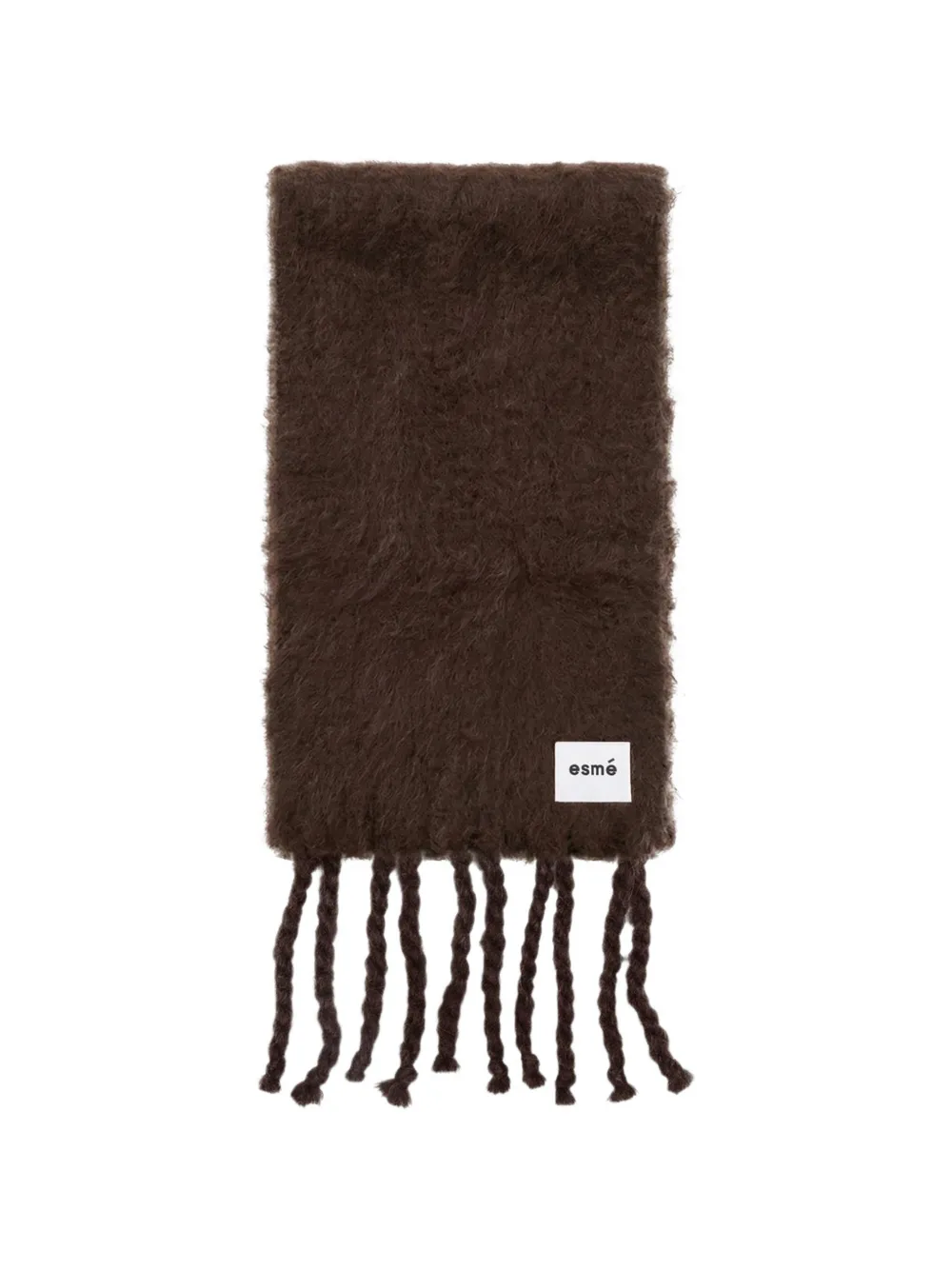 Esmé logo-patch scarf - Brown