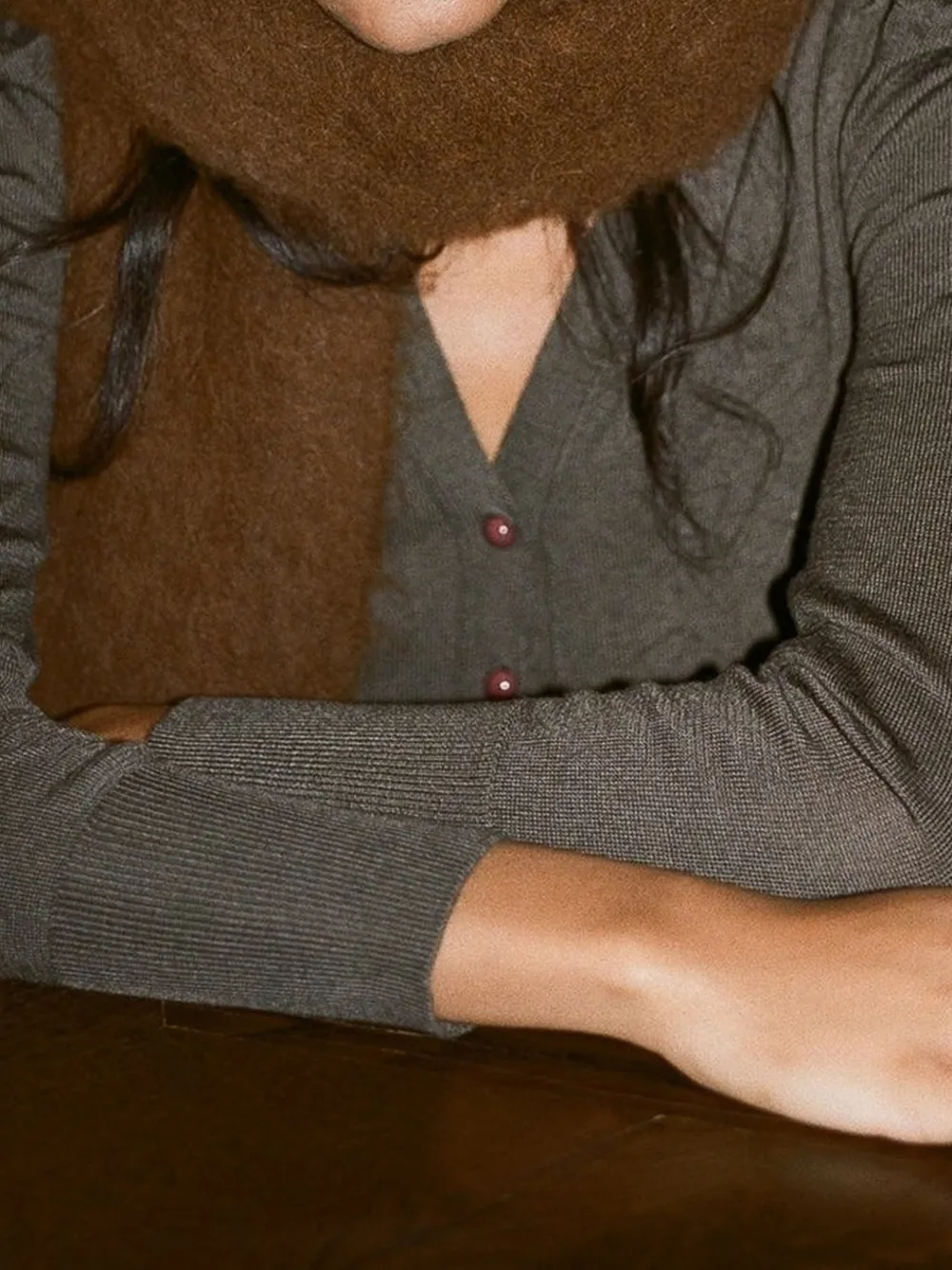  Esmé Logo-patch Scarf - Brown 