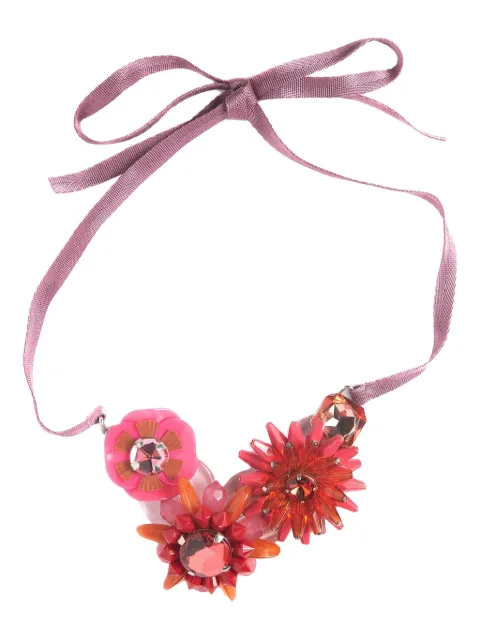 Marina Fossati Margaret ribbon-floral embellished necklace