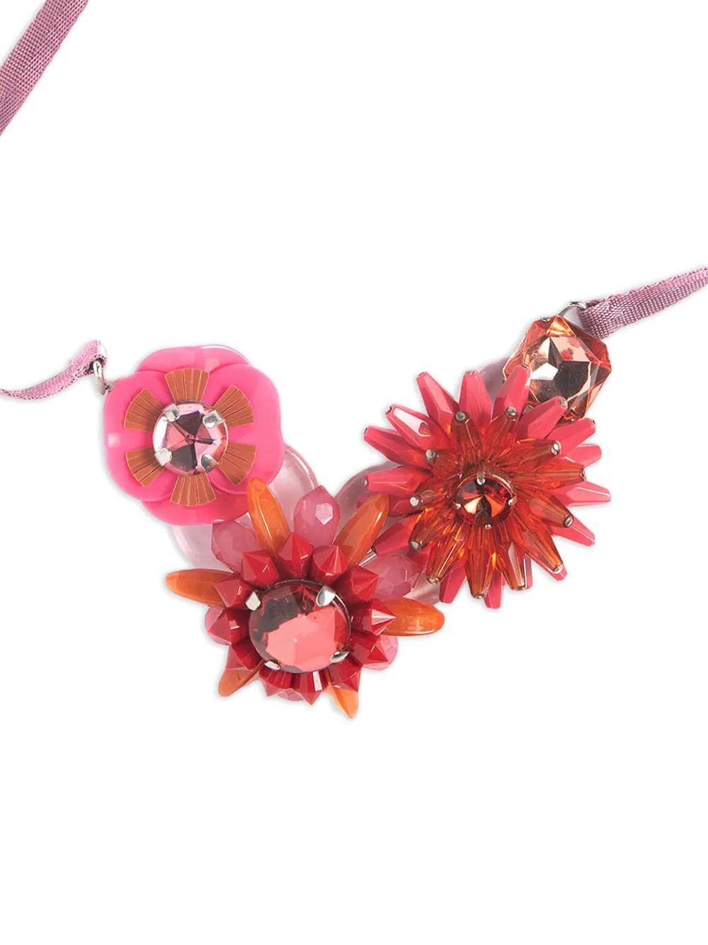 Marina Fossati Margaret ribbon-floral embellished necklace | Image 2