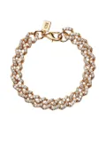 Crystal Haze embellished cuban-chain bracelet - Gold